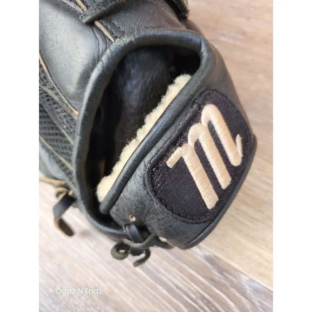 Mariucci Black Leather Handcrafted Baseball‎ Glove 11.5in left hand